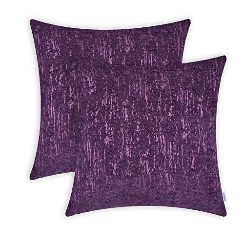 CaliTime Throw Pillow Cases Pack of 2 Marbling Jacquard Solid Dyed Super Soft Chenille Cushion Covers for Couch Sofa Home Farmhouse Decoration 18 X 18 Inches Light Teal CaliTime Throw Pillow Cases Pack of 2 Marbling Jacquard Solid Dyed Super Soft Chenille Cushion Covers for Couch Sofa Home Farmhouse Decoration 18 X 18 Inches Light Teal